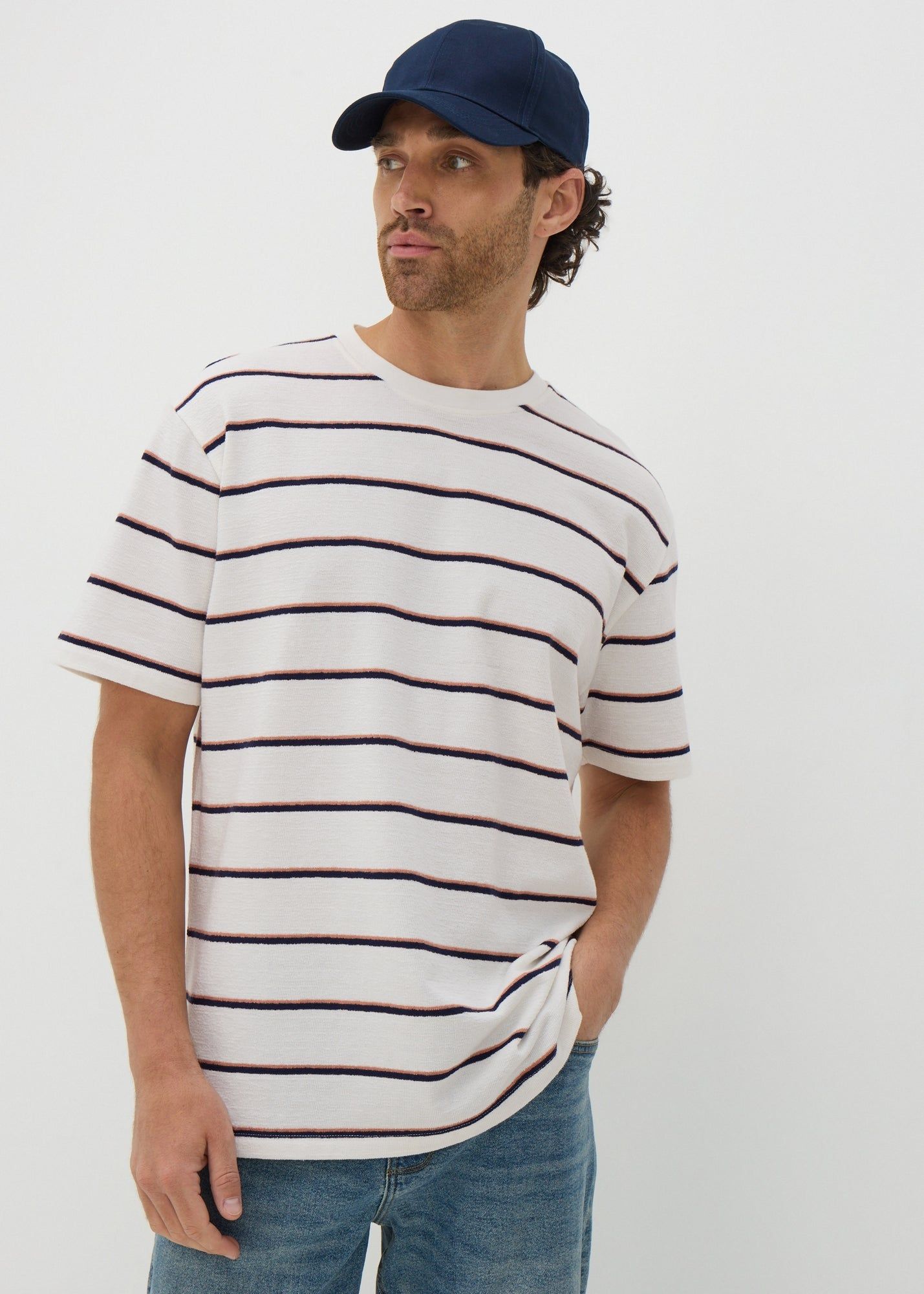 Buy Crepe Stripe T-Shirt Online in Oman from Matalan