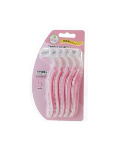 Sharp Triple Blades Disposable Razor for Lady5 Pack