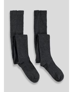Girls 2 Pack Cotton Tights (2-13yrs)