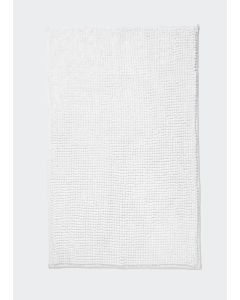 White Chenille Bath Mat (45Cm X 75Cm)-White