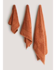 100% Egyptian Cotton Towels-Orange-Hand Towel
