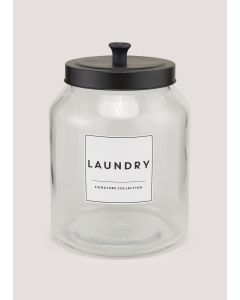 Glass Laundry Powder Jar (15.5cm x 19.5cm)-Clear