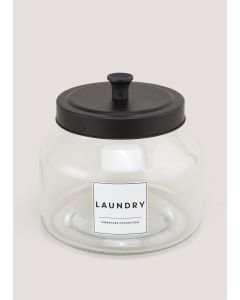 Glass Laundry Pod Jar (15cm x 12.5cm)-Clear