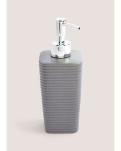 Grey Ceramic Soap Dispenser (18cm x 7.5cm x 7.5cm)