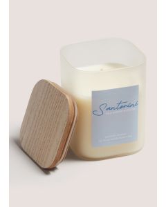 Santorini Scented Candle Blue-White-One Size