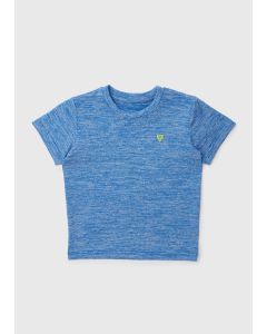 Boys Cobalt Textured Sports T-Shirt