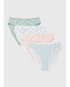 4 Pack Floral High Leg Knickers