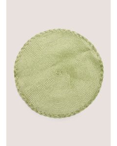 2 Pack Woven Placemats (10.5cm x 10.5cm)-Green