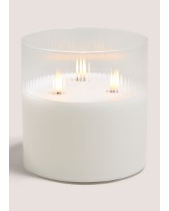 Glass LED Large Candle (15cm x 15cm)-White