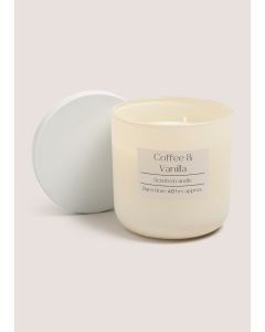 Coffee & Vanilla Scented Jar Candle Cream-Cream
