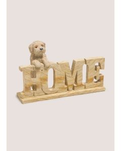 Cockerpoo Resin Wood Ornament (20cm x 6cm x 13cm)-Beige