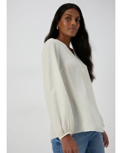 Textured V-Neck Blouse