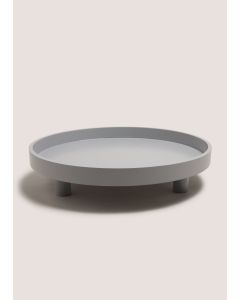 Footed Tray-Grey-One Size