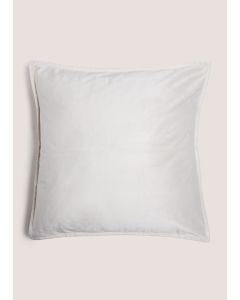Large Velvet Cushion-Off White-One Size