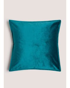 Large Teal Velvet Cushion-Blue-One Size