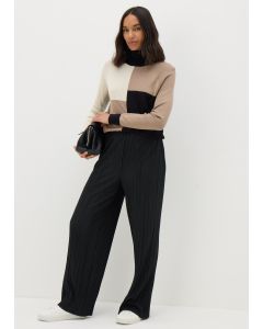 Et Vous Plisse Wide Leg Trousers