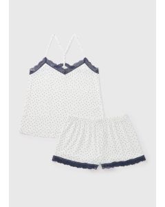 Micro Spot Cami Pyjama Shorts Set