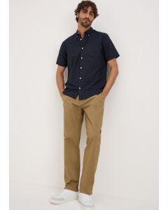 Geometric Short Sleeve Oxford Shirt