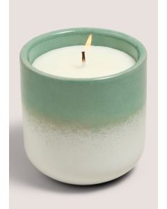 Pale Reactive Glaze Candle-Green-One Size