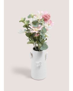 Flower In Bufferfly Vase-Pink-One Size