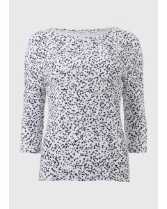 Abstract 3/4 Sleeve Top