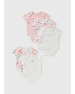 5 Pack Baby Floral Bodysuits