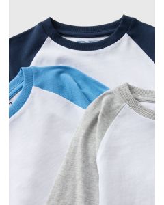 3 Pack Boys Raglan Long sleeve Top