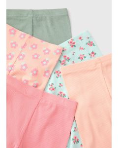 5 Pack Girls Floral Leggings