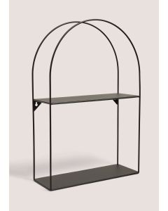 Metal Arch Shelf-Black-One Size