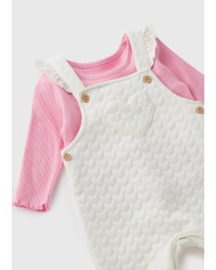 Baby Heart Dungaree  Top Set