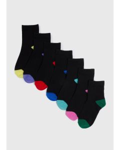7 Pack Coloured Toe Socks