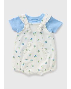 Baby Floral Top & Dungaree Set