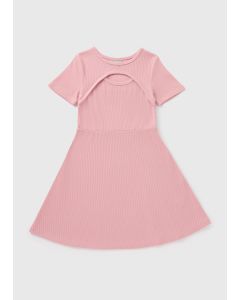 Girls Ribbed Fit & Flare Dress