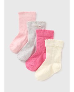 4 Pack Baby Pointelle Socks
