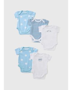 5 Pack Baby Star Bodysuits