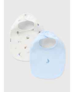 2 Pack Baby Boat Bibs-Blue-One Size
