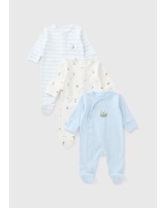 3 Pack Baby Boat Sleepsuits