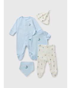 5 Piece Baby Boat Sleepsuit & Bodysuit Set
