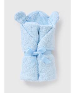 Bear Hooded Towel-Blue-One Size