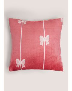 Bow Cushion-Pink-One Size