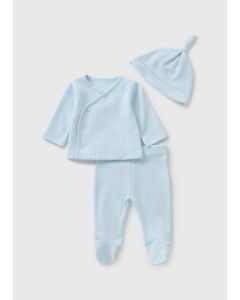 3 Piece Baby Waffle Top & Trouser Set