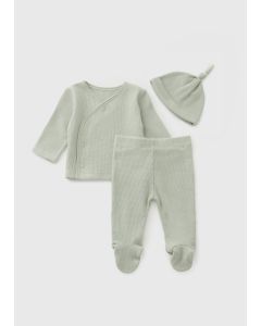 3 Piece Waffle Top & Trouser Set