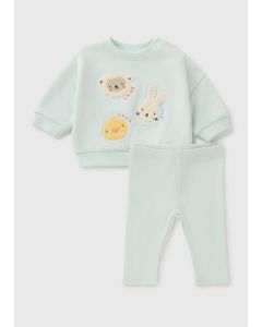 Baby Animal Sweatshirt & Leggings Set