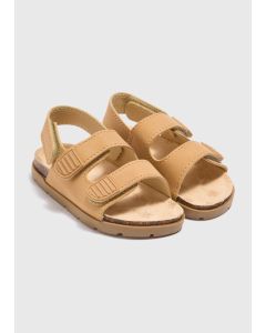 Girls Faux Leather Footbed Sandals