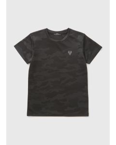 Boys Camo Jacquard T-Shirt