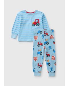 Boys Farm Waffle Pyjama Set