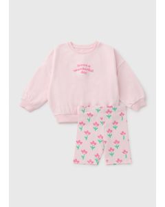 Girls Tulip Sweatshirt & Shorts Set