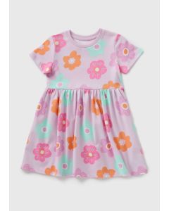 Girls Lilac Floral Spring Dress