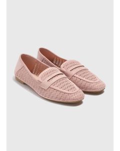 Nude Laser Cut Loafers
