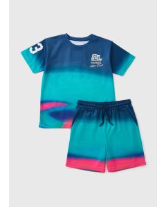 Boys Ombre T-Shirt & Shorts Set